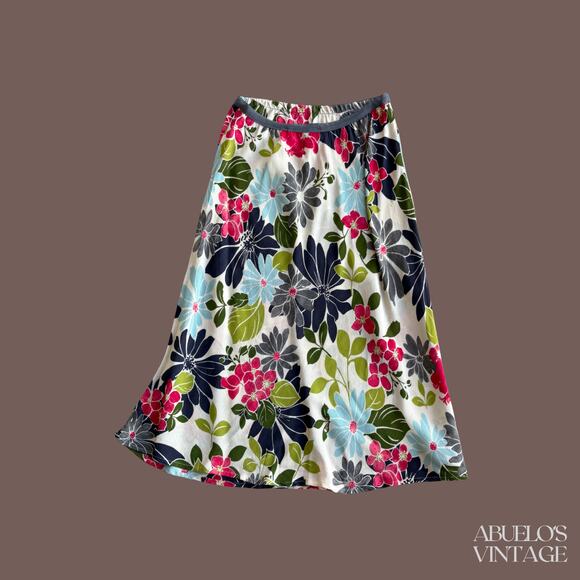 Loco Lindo Floral Maxi Skirt | Multicolor | Size M | Vintage - Picture 2 of 3